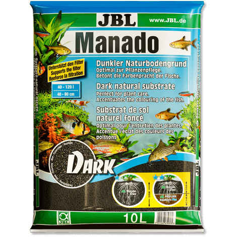 JBL Manado DARK Sustrato natural oscuro para acuarios