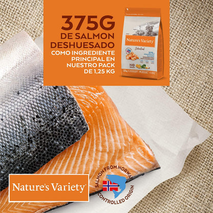 NATURE'S VARIETY SELECTED SALMÓN NORUEGO.  Gabo y Gordo Pet Shop en Las Palmas de Gran Canaria tienda para mascotas, perros, gatos, conejos, tortugas, animales, accesorios para mascotas.