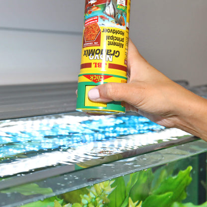 JBL NovoGranoMix CLICK Alimento básico para peces de acuario medianos y grandes Gabo&Gordo Pet Shop en Las Palmas de Gran Canaria tienda para mascotas, perros, gatos, conejos, tortugas, animales, accesorios para mascotas