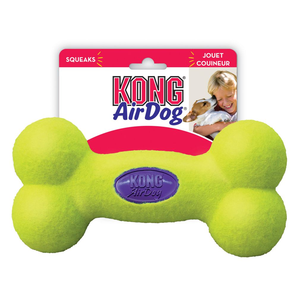 KONG Air Dog Squeaker Hueso juguete para perros