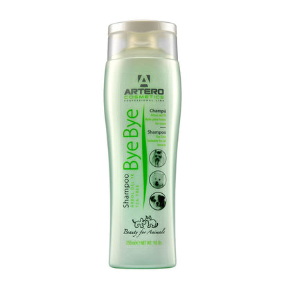 Compra online Artero Champú Bye Bye 250 ml para perros. Champú antiparasitario natural que elimina pulgas, garrapatas y hongos. Envío gratis en Gran Canaria desde 30 €.
