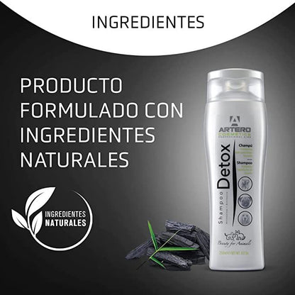 Artero Champú Detox Carbón Activo 250Ml en Gabo y Gordo E Shop, la mejor tienda online en las Islas Canarias, España, tienda online para mascotas, perros, gatos, conejos, tortugas, animales, accesorios para mascotas en general. 
Gabo y Gordo E Shop in Canary Islands, the best store for pets, dogs, cats, rabbits, turtles, animals, pet accessories.