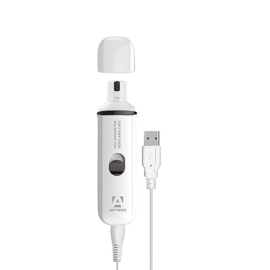Lima eléctrica de uñas Artero para perros y gatos. Inalámbrica, recargable y silenciosa. Con caperuza protectora y cable USB. ¡Compra online con envío gratis en Gran Canaria desde 30 €!