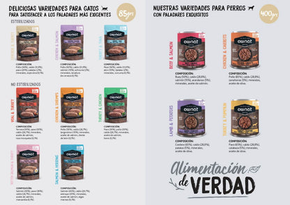 OWNAT salmón y pavo comida húmeda para gatitos 85 g x 12 unidades Gabo y Gordo E Shop, la mejor tienda online en las Islas Canarias, España, tienda online para mascotas, perros, gatos, conejos, tortugas, animales, accesorios para mascotas en general. 
Gabo y Gordo E Shop in Canary Islands, the best store for pets, dogs, cats, rabbits, turtles, animals, pet accessories.