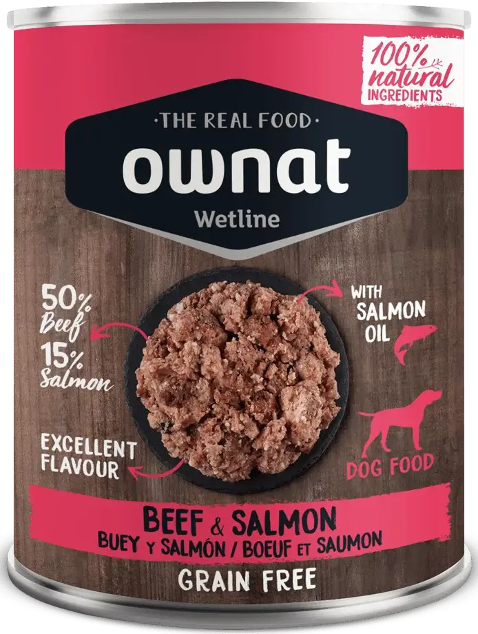 OWNAT buey y salmón comida húmeda para perro 400 g x 12 unidades Gabo y Gordo E Shop, la mejor tienda online en las Islas Canarias, España, tienda online para mascotas, perros, gatos, conejos, tortugas, animales, accesorios para mascotas en general. 
Gabo y Gordo E Shop in Canary Islands, the best store for pets, dogs, cats, rabbits, turtles, animals, pet accessories.