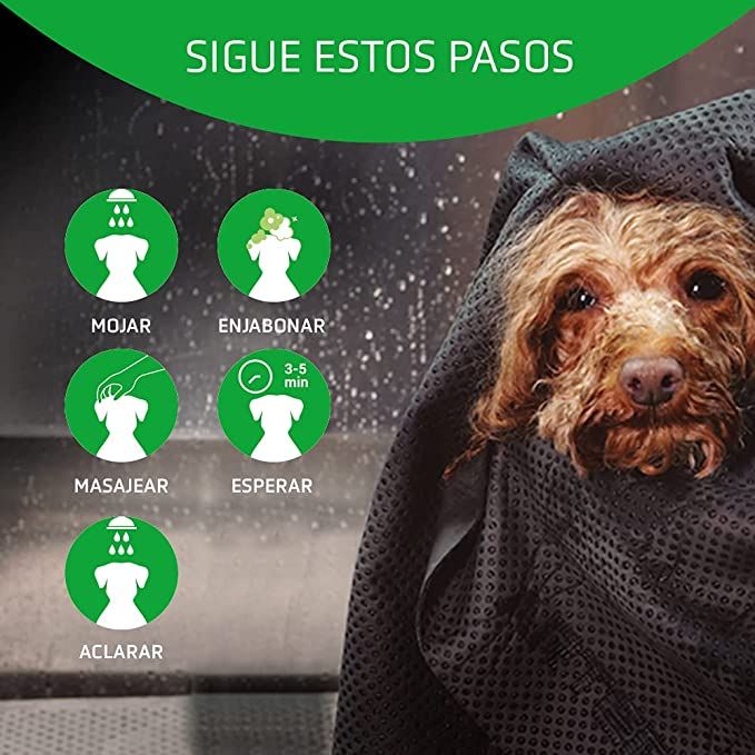Compra online Artero Champú Bye Bye 250 ml para perros. Champú antiparasitario natural que elimina pulgas, garrapatas y hongos. Envío gratis en Gran Canaria desde 30 €.