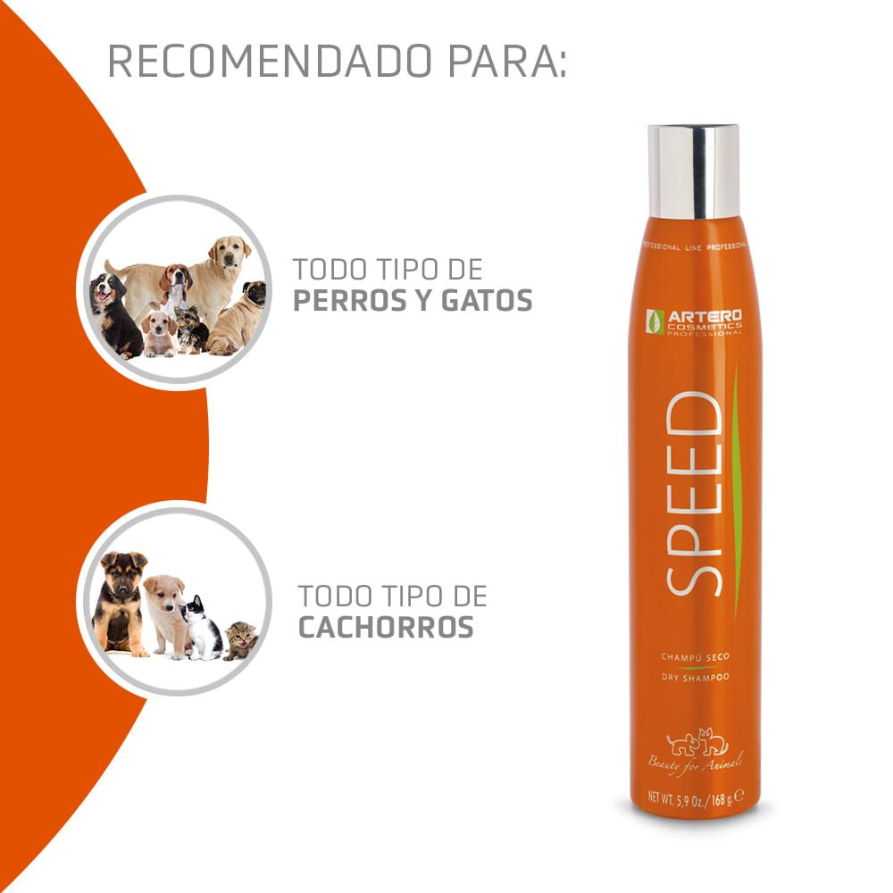 Artero Champú Seco Speed 300Ml Spray en Gabo y Gordo E Shop, la mejor tienda online en las Islas Canarias, España, tienda online para mascotas, perros, gatos, conejos, tortugas, animales, accesorios para mascotas en general. 
Gabo y Gordo E Shop in Canary Islands, the best store for pets, dogs, cats, rabbits, turtles, animals, pet accessories.