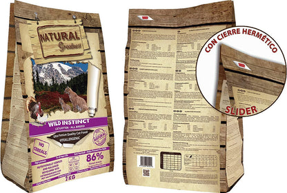 Natural Greatness Pienso seco para Gatos Receta Wild Instinct .  Gabo y Gordo E Shop, la mejor tienda online en las Islas Canarias, España, tienda online para mascotas, perros, gatos, conejos, tortugas, animales, accesorios para mascotas en general. 
Gabo y Gordo E Shop in Canary Islands, the best store for pets, dogs, cats, rabbits, turtles, animals, pet accessories.