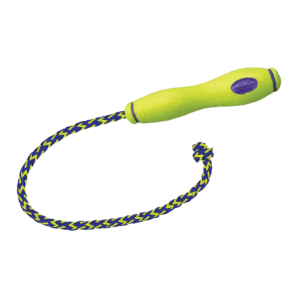 KONG AIR DOG FETCH STICK CON CUERDA JUEGUETE PARA PERRO.  Gabo y Gordo Pet Shop, tienda online en las Islas Canarias, España, tienda online para mascotas, perros, gatos, conejos, tortugas, animales, accesorios para mascotas en general. 