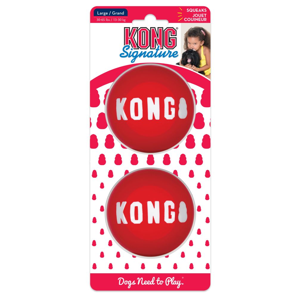 KONG Signature Ball (Pack 2 Unidades) Pelota para perros en Gabo y Gordo E Shop, la mejor tienda online en las Islas Canarias, España, tienda online para mascotas, perros, gatos, conejos, tortugas, animales, accesorios para mascotas en general. 
Gabo y Gordo E Shop in Canary Islands, the best store for pets, dogs, cats, rabbits, turtles, animals, pet accessories.