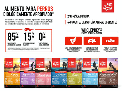 ORIJEN Regional Red | Pienso para perros de cualquier raza y tamaño Gabo y Gordo E Shop, la mejor tienda online en las Islas Canarias, España, tienda online para mascotas, perros, gatos, conejos, tortugas, animales, accesorios para mascotas en general. 
Gabo y Gordo E Shop in Canary Islands, the best store for pets, dogs, cats, rabbits, turtles, animals, pet accessories.