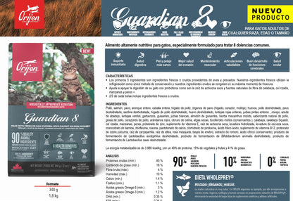 ORIJEN  GUARDIAN 8  Gabo y Gordo E Shop, la mejor tienda online en las Islas Canarias, España, tienda online para mascotas, perros, gatos, conejos, tortugas, animales, accesorios para mascotas en general. 
Gabo y Gordo E Shop in Canary Islands, the best store for pets, dogs, cats, rabbits, turtles, animals, pet accessories.