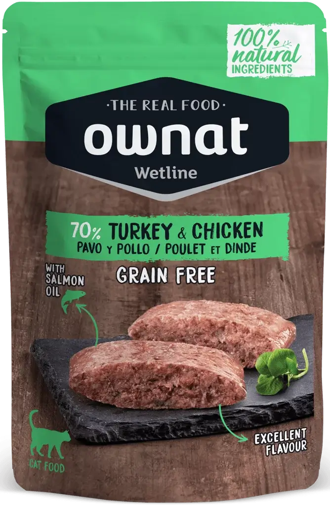 OWNAT pavo y pollo comida húmeda para gato 85 g x 12 unidades Gabo y Gordo E Shop, la mejor tienda online en las Islas Canarias, España, tienda online para mascotas, perros, gatos, conejos, tortugas, animales, accesorios para mascotas en general. 
Gabo y Gordo E Shop in Canary Islands, the best store for pets, dogs, cats, rabbits, turtles, animals, pet accessories.