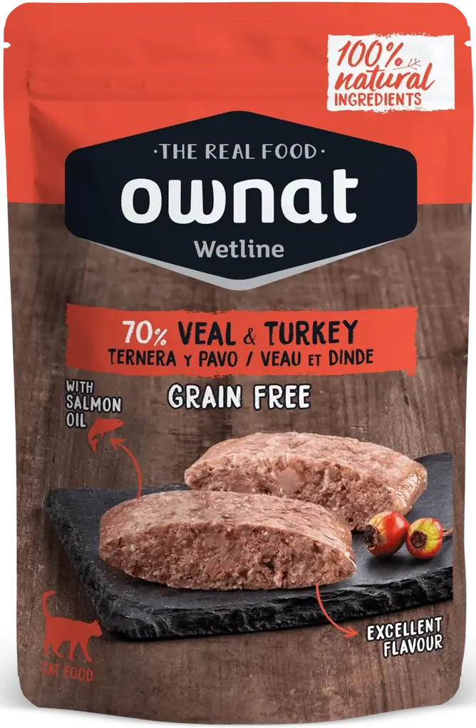 OWNAT ternera y pavo comida húmeda para gato 85 g x 12 unidades Gabo y Gabo y Gordo E Shop, la mejor tienda online en las Islas Canarias, España, tienda online para mascotas, perros, gatos, conejos, tortugas, animales, accesorios para mascotas en general. 
Gabo y Gordo E Shop in Canary Islands, the best store for pets, dogs, cats, rabbits, turtles, animals, pet accessories.