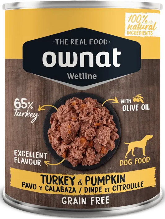 OWNAT pavo con calabaza comida húmeda para perro 400 g x 12 unidades Gabo y Gordo E Shop, la mejor tienda online en las Islas Canarias, España, tienda online para mascotas, perros, gatos, conejos, tortugas, animales, accesorios para mascotas en general. 
Gabo y Gordo E Shop in Canary Islands, the best store for pets, dogs, cats, rabbits, turtles, animals, pet accessories.