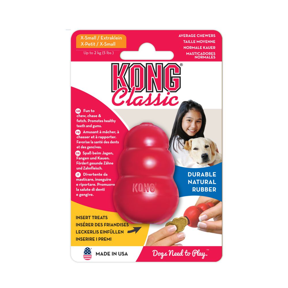 KONG Classic - Juguete de resistente caucho natural 