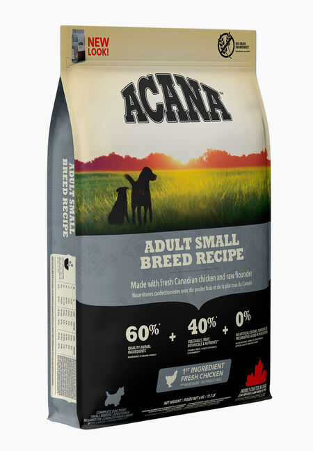 ACANA Adult Small Breed pienso sin cereales para perros adultos de razas pequeñas, disponible en Gabo y Gordo E Shop
