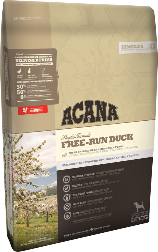 ACANA Duck & Pear | Pienso natural sin cereales con pato y pera para perros