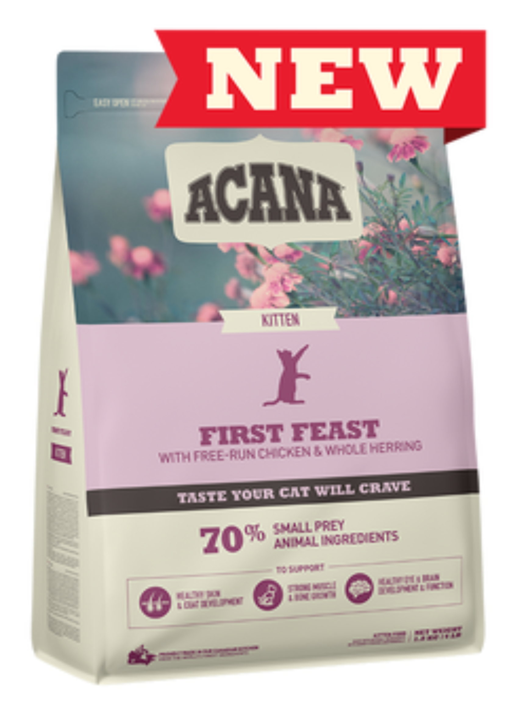 ACANA First Feast Kitten pienso natural sin cereales para gatitos con pollo y pescado