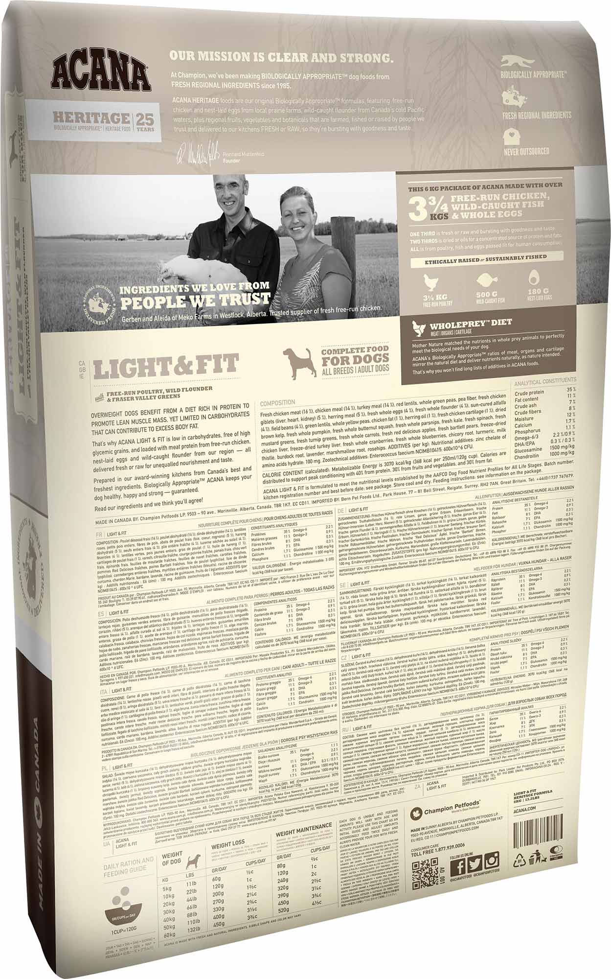 ACANA Light & Fit – Pienso natural para perros adultos con sobrepeso