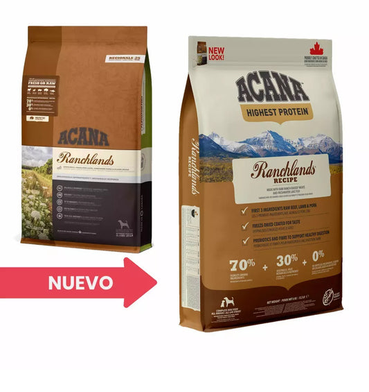 ACANA Ranchlands | Pienso natural sin cereales con carnes rojas y pescado silvestre para perros