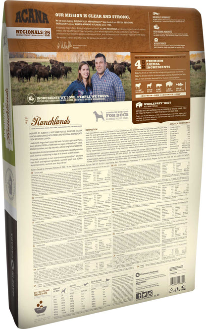 ACANA Ranchlands | Pienso natural sin cereales con carnes rojas y pescado silvestre para perros