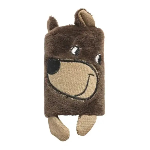 Juguete Animal Tube con forma de perro y cascabel para gatos, de 16 cm.