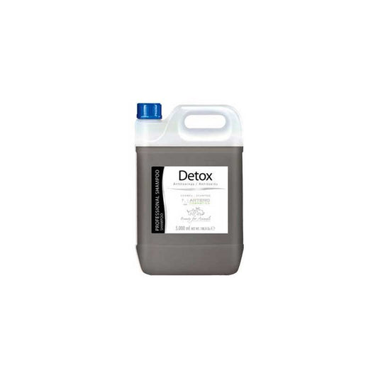 Champú profesional Artero Detox con carbón activo para perros y gatos, formato 5 litros