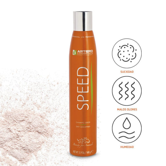 Champú seco Artero Speed 300 ml en spray para limpieza sin agua en perros y gatos