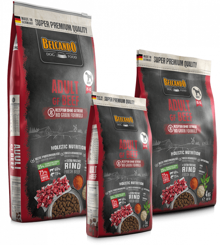 BELCANDO Adult Grain Free Beef pienso sin cereales y sin pollo con 40 % de carne fresca de ternera para perros adultos