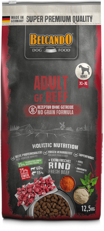 BELCANDO Adult Grain Free Beef pienso sin cereales y sin pollo con 40 % de carne fresca de ternera para perros adultos
