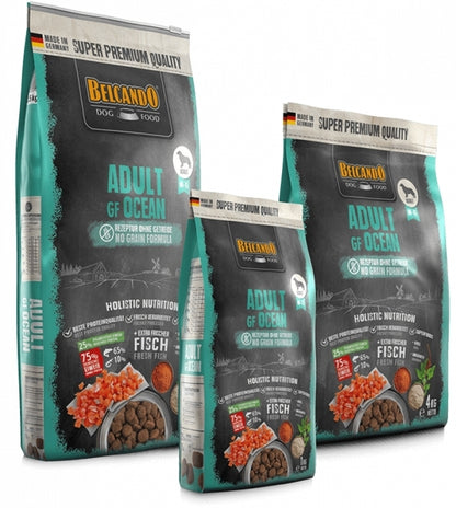 BELCANDO Adult Grain Free Ocean pienso sin cereales y sin proteínas de pollo con pescado y kril para perros adultos
