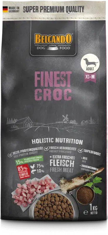 BELCANDO Finest Croc pienso premium con pato y efecto salsa para perros adultos pequeños y medianos