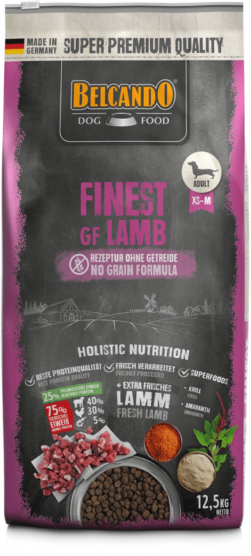 BELCANDO Finest Grain Free Lamb – Pienso sin cereales ni gluten con cordero fresco para perros adultos