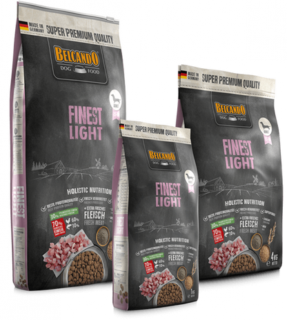 BELCANDO Finest Light pienso con carne fresca de ave para perros pequeños y medianos con tendencia al sobrepeso o senior
