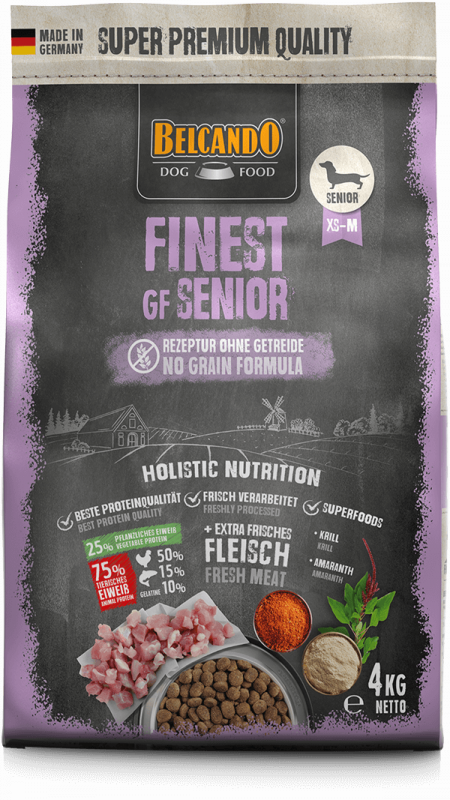 BELCANDO Finest Grain Free Senior pienso sin cereales para perros mayores pequeños y medianos