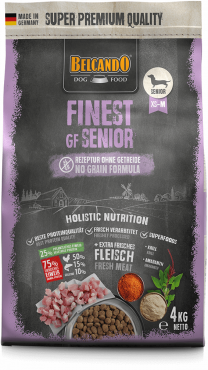 BELCANDO Finest Grain Free Senior pienso sin cereales para perros mayores pequeños y medianos