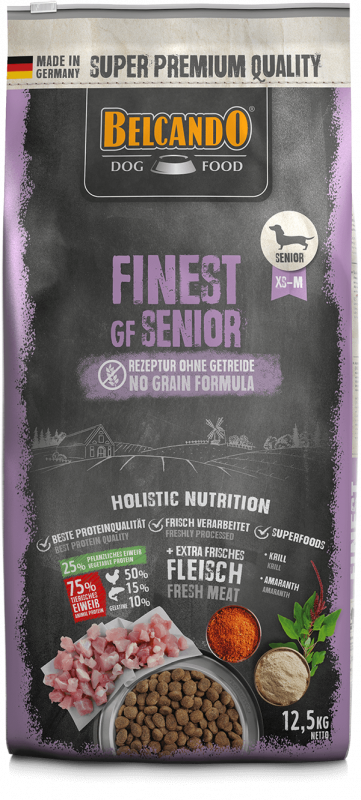 BELCANDO Finest Grain Free Senior pienso sin cereales para perros mayores pequeños y medianos