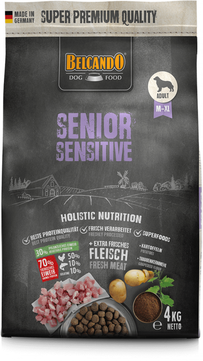 BELCANDO Senior Sensitive pienso con ave y arroz para perros mayores y adultos sensibles