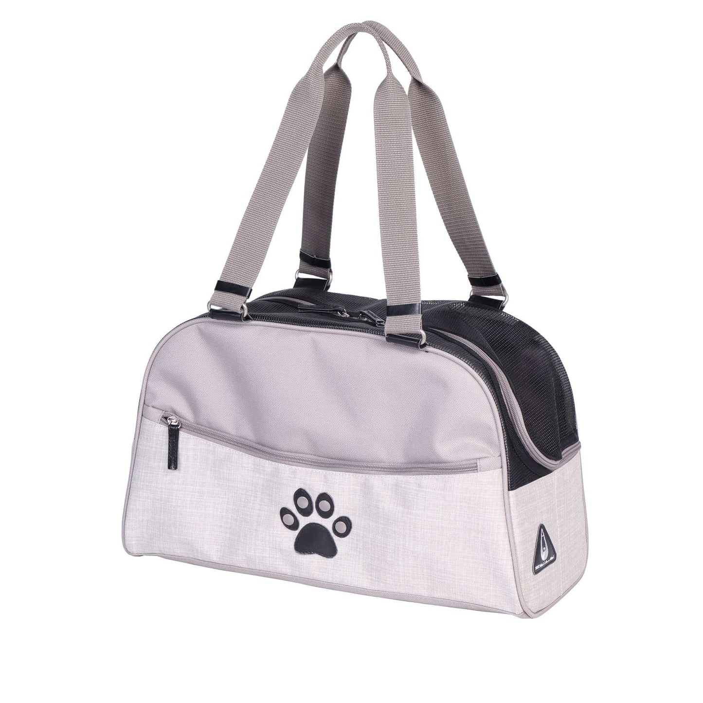 Bolso para mascotas modelo Banten ZU&LU gris de 44 cm. Transportín elegante, cómodo y seguro para perros y gatos pequeños.