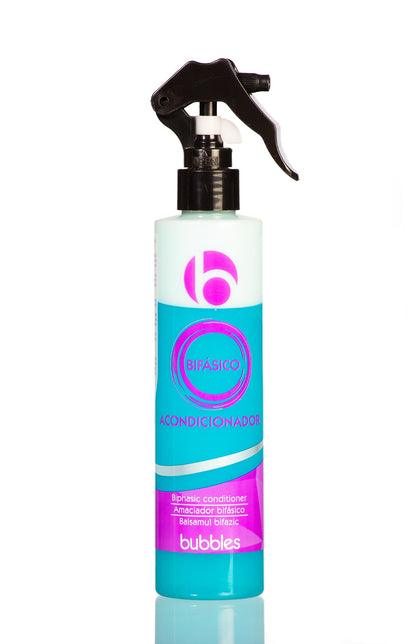 Spray de 250 ml de acondicionador bifásico BUBBLES para perros, sin aclarado.