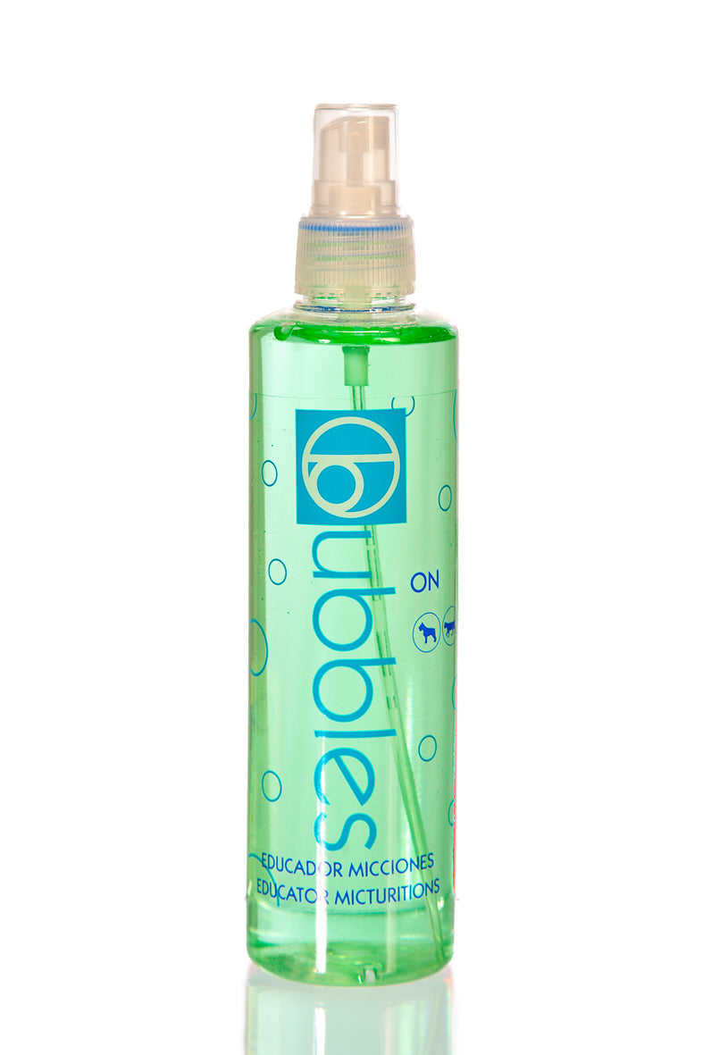 Envase pulverizador de 250 ml de BUBBLES Educador de Micciones ON.
