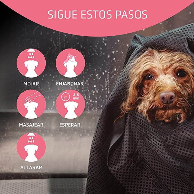 Champú Artero Relax de 250 ml para perros y gatos con piel sensible, hipoalergénico y relajante.