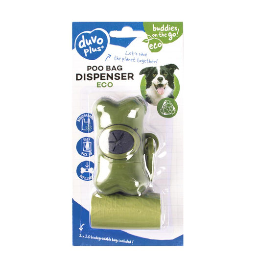 Dispensador hueso Duvo con bolsas higiénicas para perros