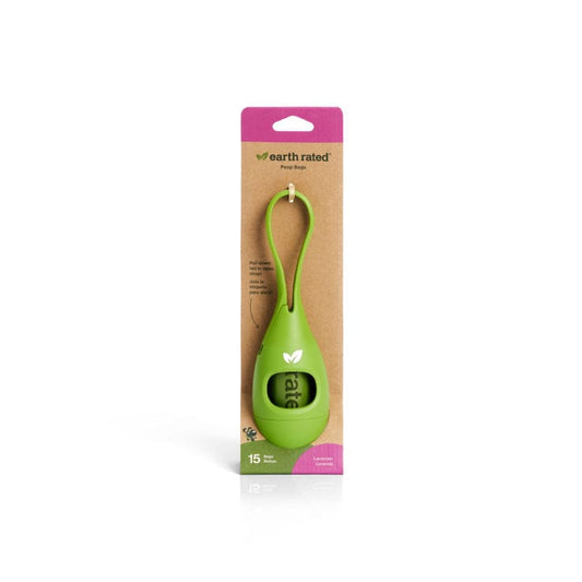 Dispensador Earth Rated con forma de hueso y bolsas con aroma a lavanda