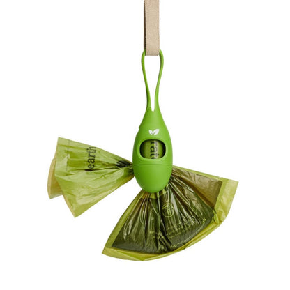 Dispensador Earth Rated con forma de hueso y bolsas con aroma a lavanda