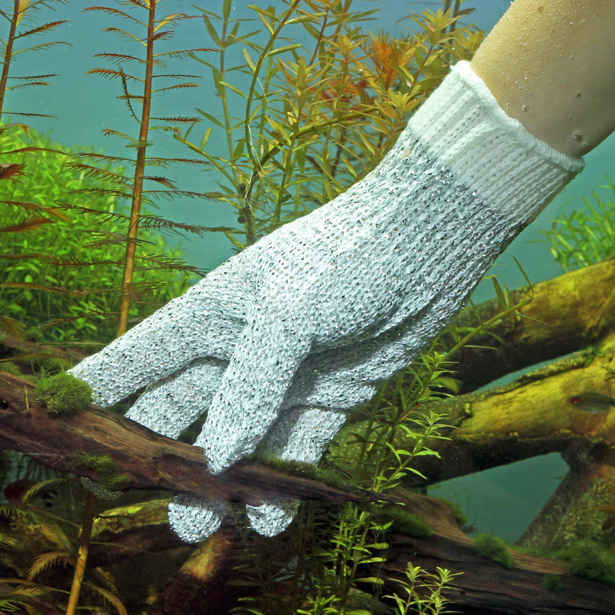 Guante de limpieza JBL para cristales de acuario, presentación de una unidad.