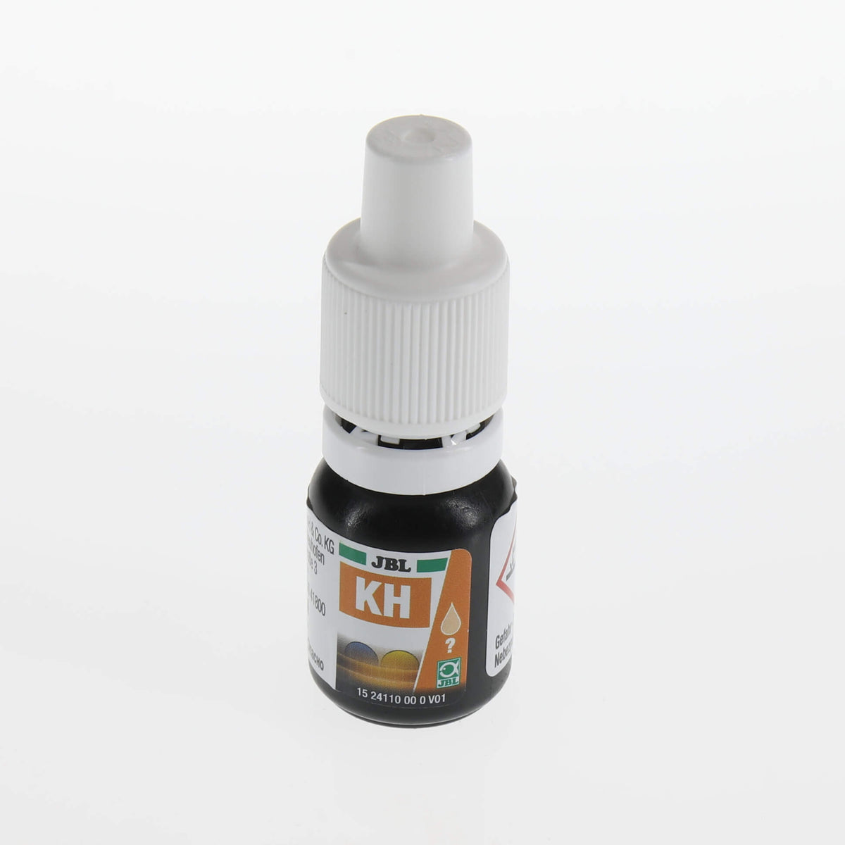 Reactivo de recambio JBL ProAquaTest KH Refill para medir la dureza de carbonatos del agua.