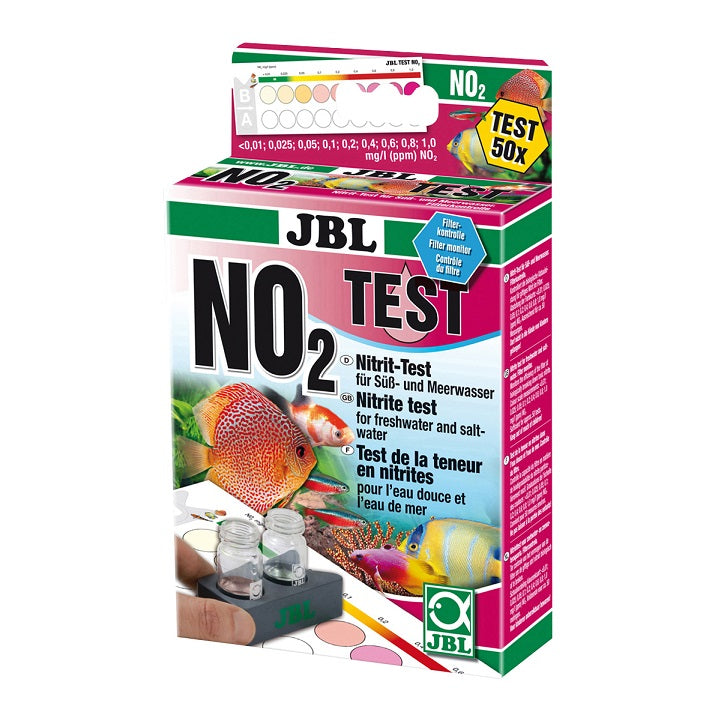 Kit JBL ProAquaTest NO2 para medir nitritos en acuarios y estanques.