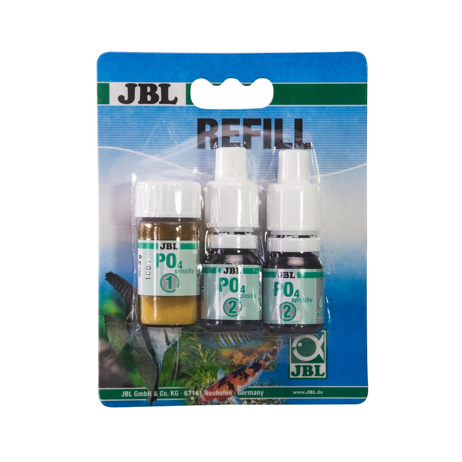 Recambio de reactivos JBL ProAquaTest PO4 Sensitive Refill para el test de fosfatos.